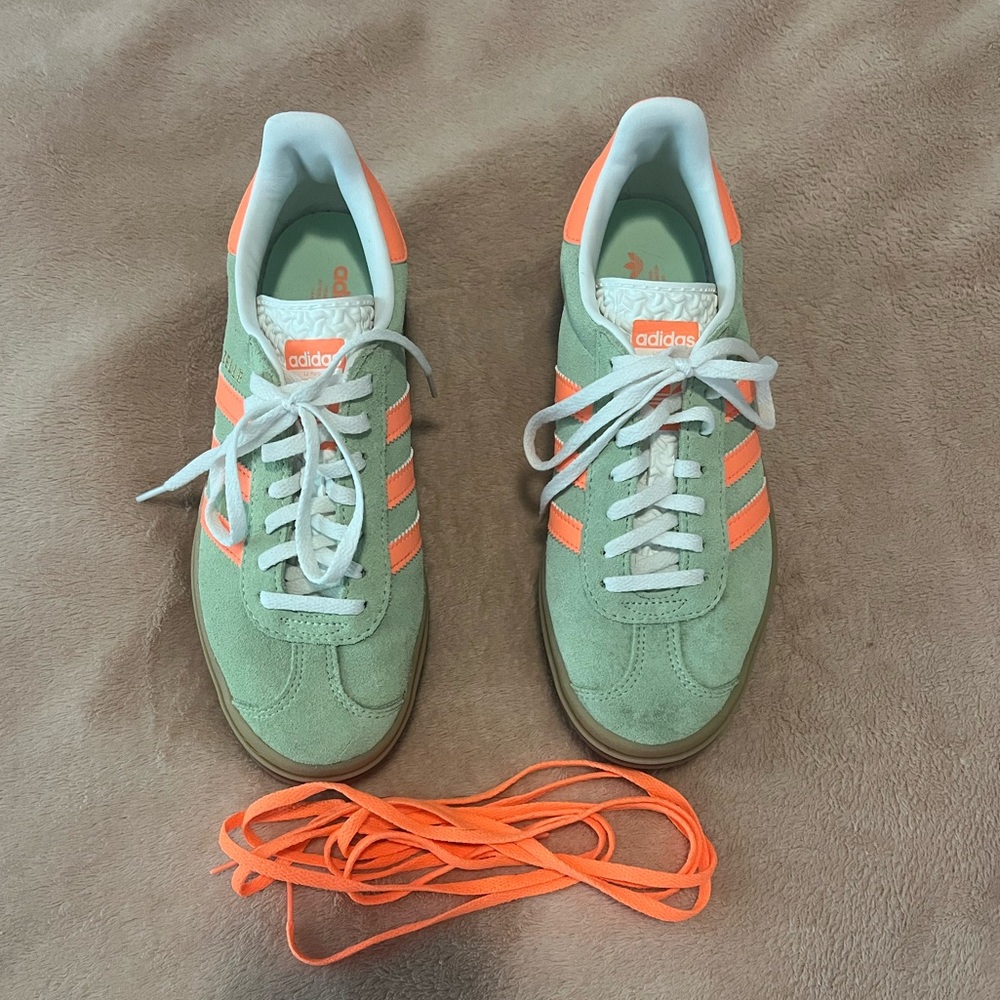 Adidas Gazelle Bold Shoes - Semi green spark / screaming orange / core white